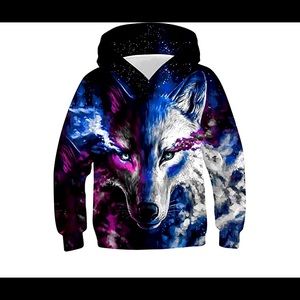 Boys/Girls Hoodie Cool 3D Print with Big Pocket